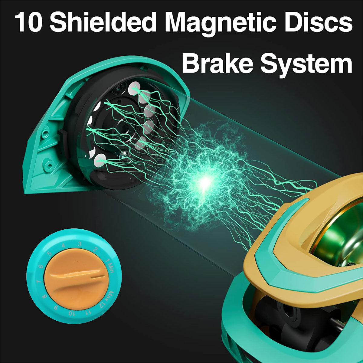 Baitcasting Fishing Reel Magnetic Brake Lightweight Left Right Hand