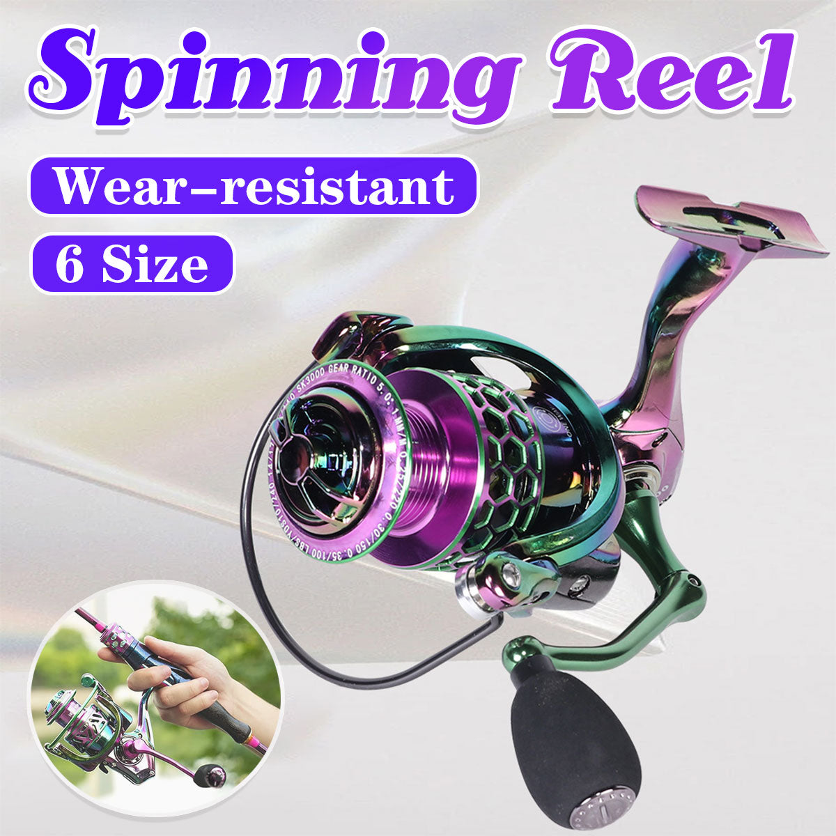 Metal Spinning Reel Durable Electroplated Fishing Reel Left Right Hand