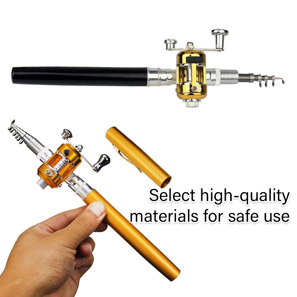Mini Pocket Fishing Rod with Reel for Travel and Light Fishing