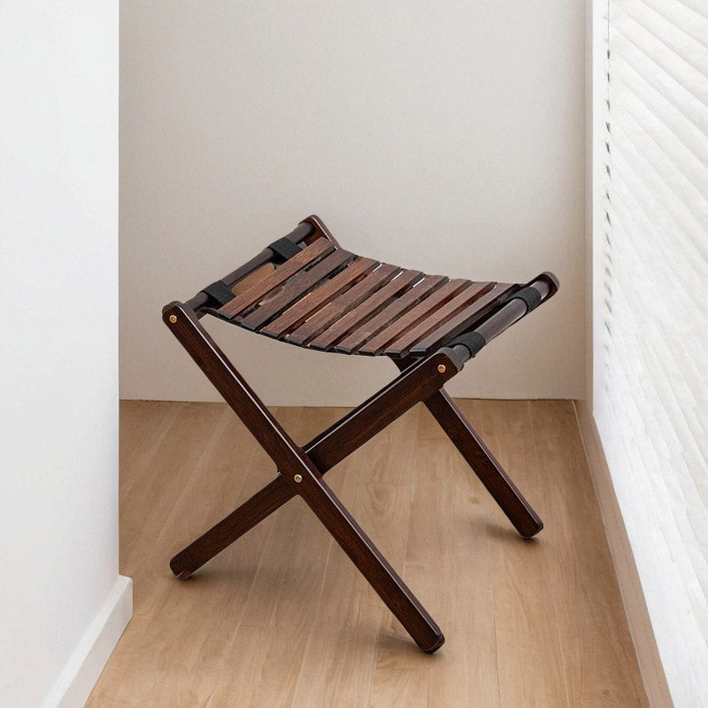 Bamboo Folding Stool Portable Lightweight Camping & Fishing Seat