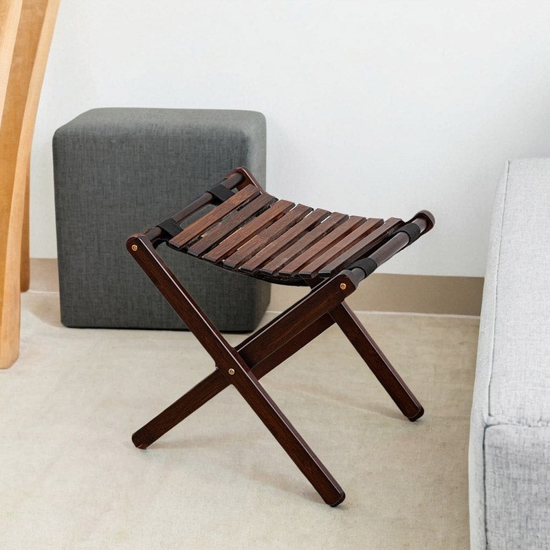 Bamboo Folding Stool Portable Lightweight Camping & Fishing Seat