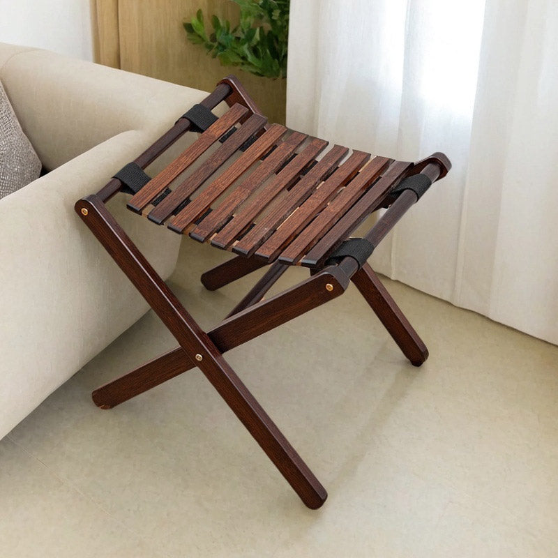 Bamboo Folding Stool Portable Lightweight Camping & Fishing Seat