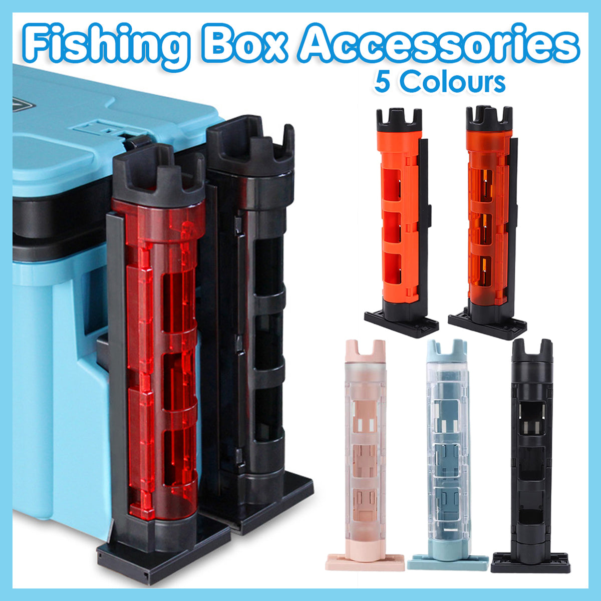 Fishing Rod Holder For Fishing Box ABS Plastic Adjustable
