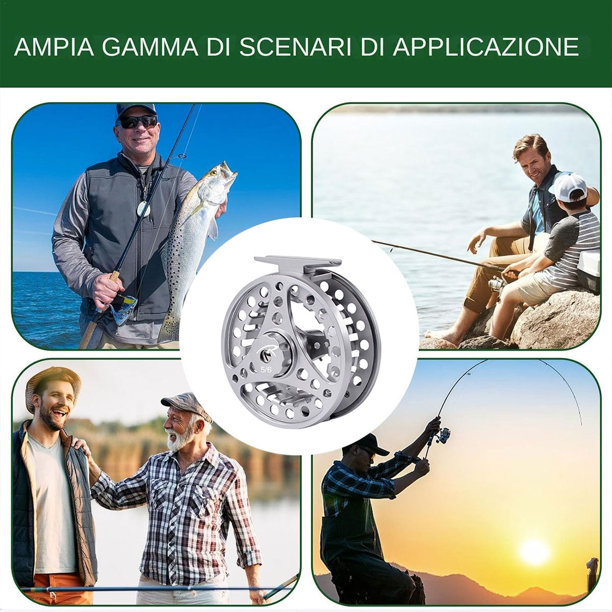 Aluminum Fly Fishing Reel CNC Machined Large Arbor Design