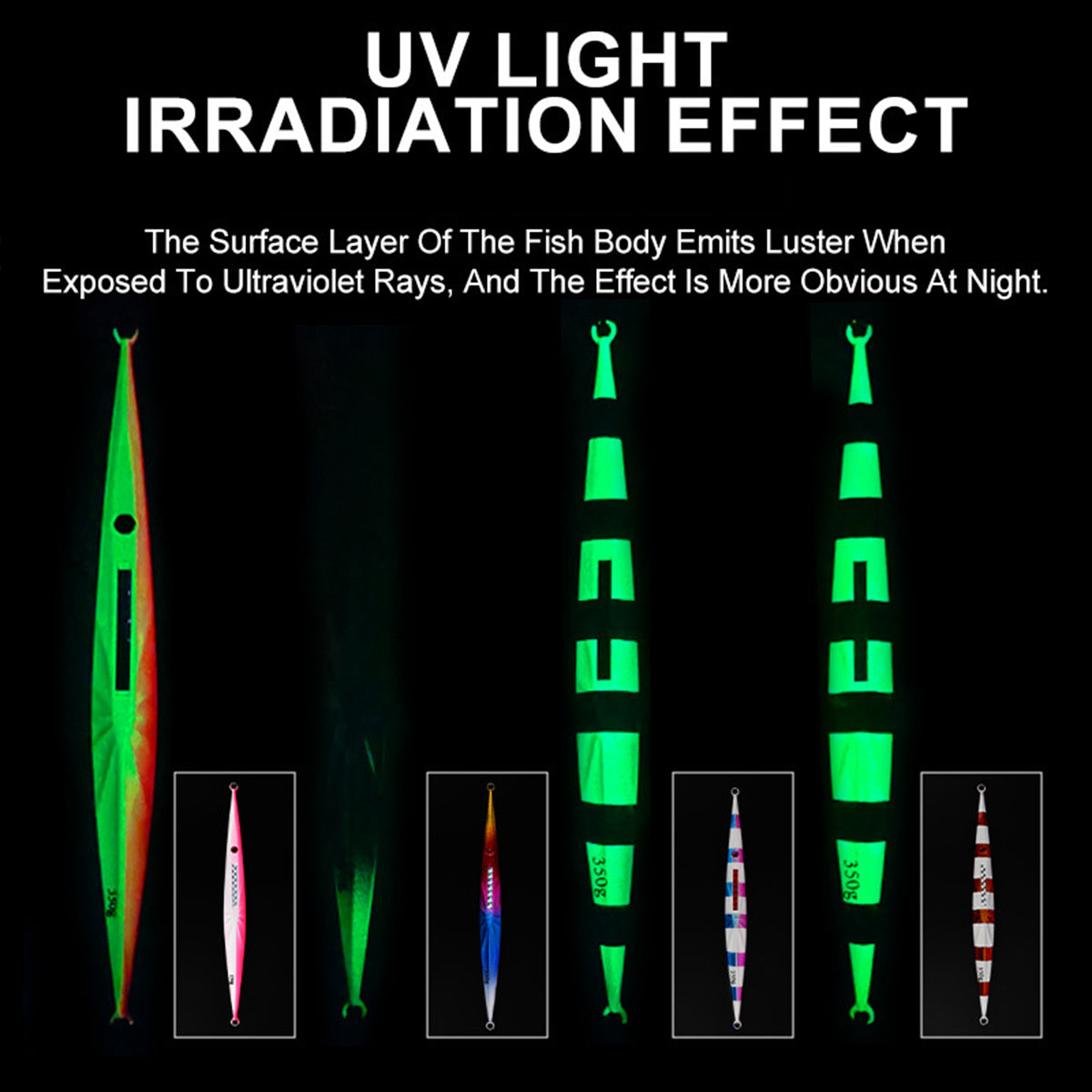 Luminous Bionic Fishing Bait Glow In Dark Jigging Saltwater Deep Sea