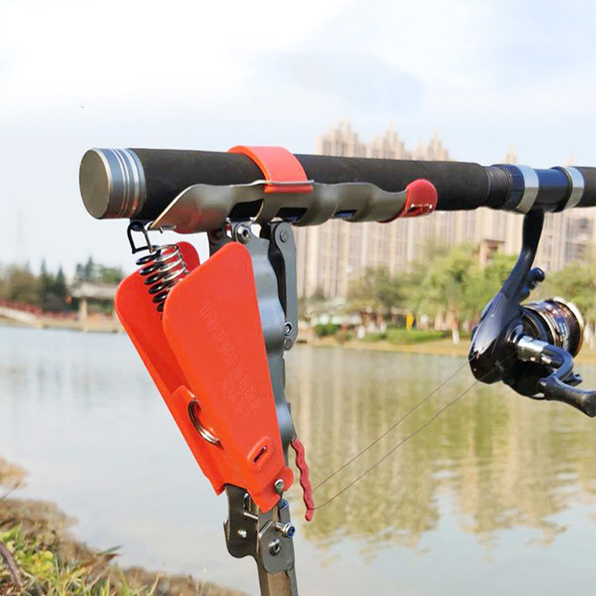 Automatic Fishing Rod Holder Stainless Steel Spring Loaded Ground Stand