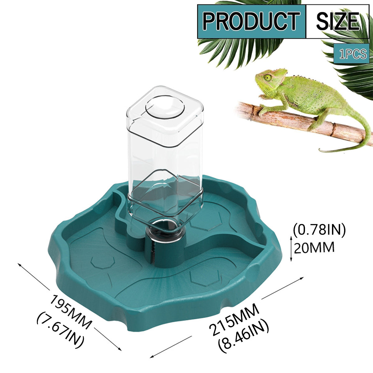 2in1 Dual-Purpose Reptile Feeder Water Bowl