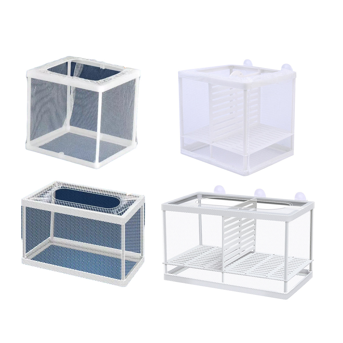 2pcs Fish Breeding Hatchery Box Juvenile Isolation Net Fry Spawning Incubator