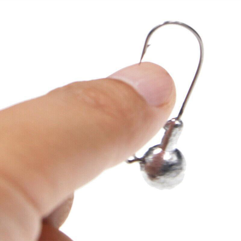20PCS Jig Heads Hooks Chemically Sharpened Fishing Tackle