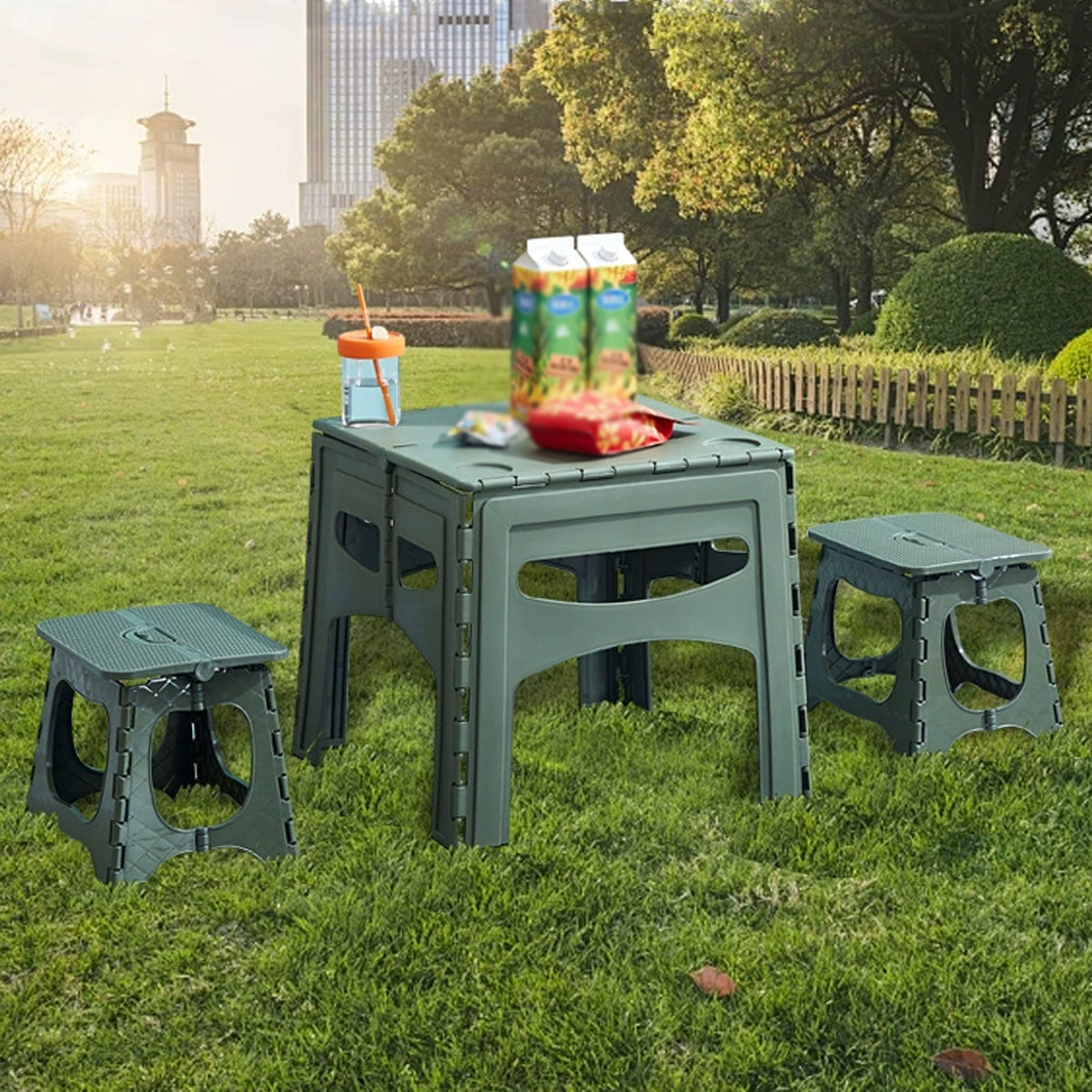 Portable Foldable Table And Chairs Set For Camping Picnic Outdoor Use