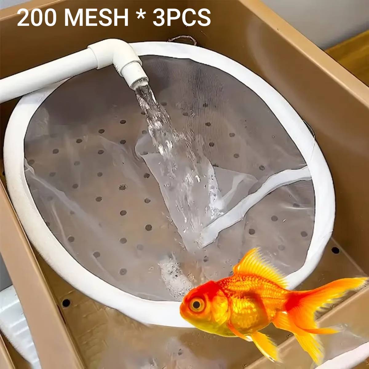 Three 18cm aquarium filter mesh screens – product view 6