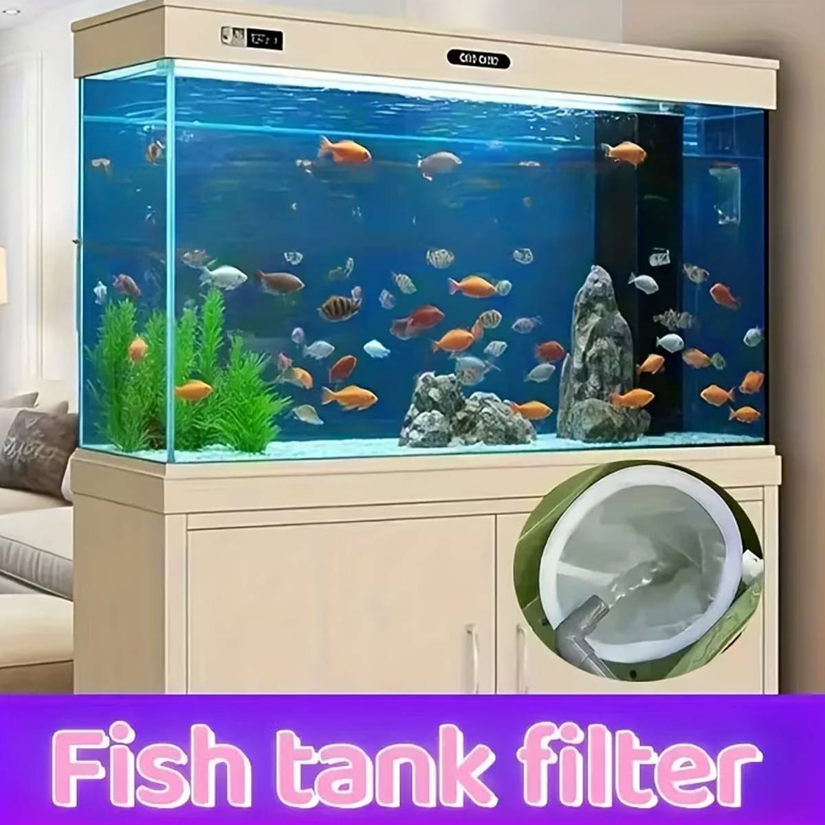 Three 18cm aquarium filter mesh screens – product view 8