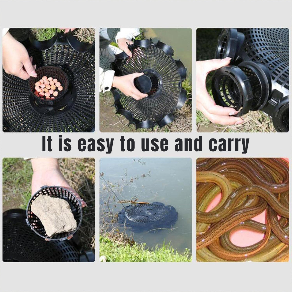 Ten-Hole Fishing Cage Trap for Eels Shrimp Crab and Fish