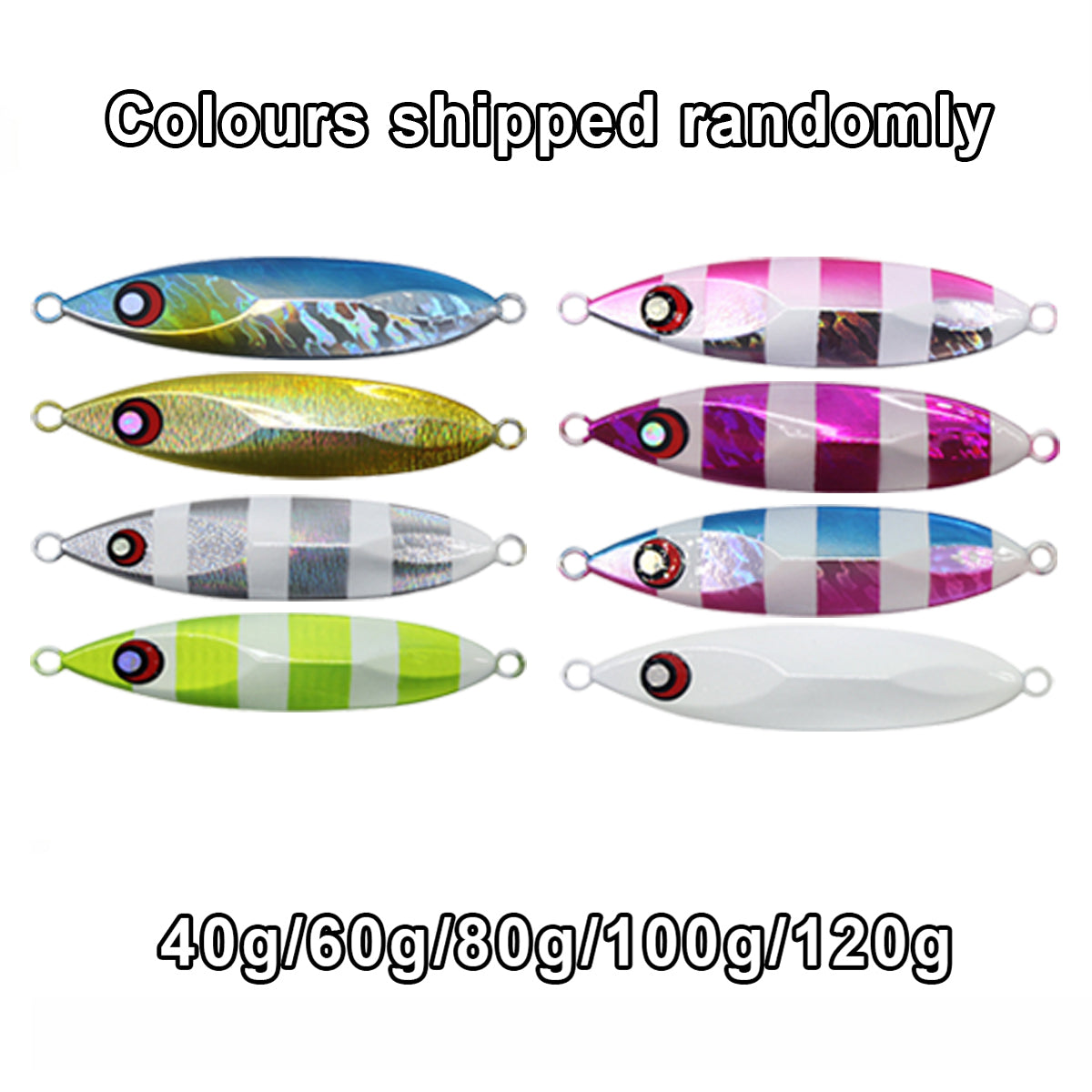 Saltwater Metal Fishing Lures Set – 8pcs Glow Jig Baits