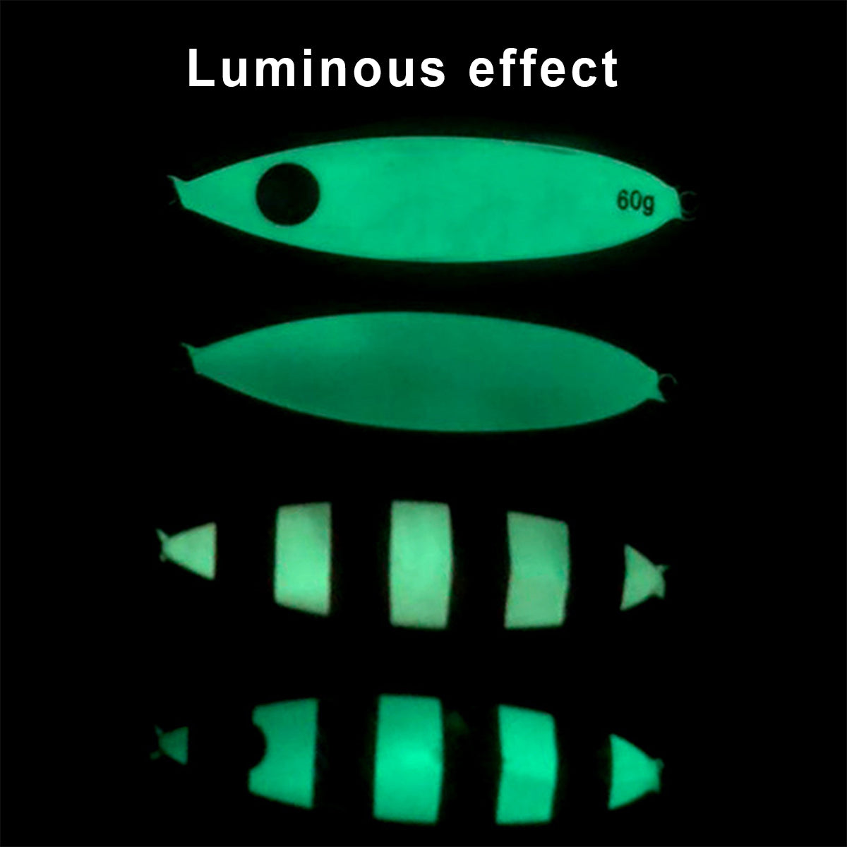 Saltwater Metal Fishing Lures Set – 8pcs Glow Jig Baits