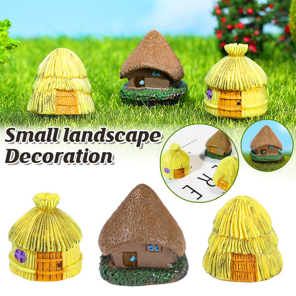 Mini House Ornament Resin Desktop Garden Decoration