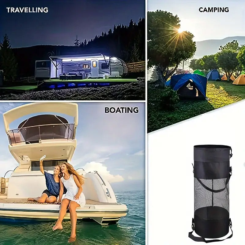 Large Marine Garbage Bag for Boat with Hook and Mesh Design