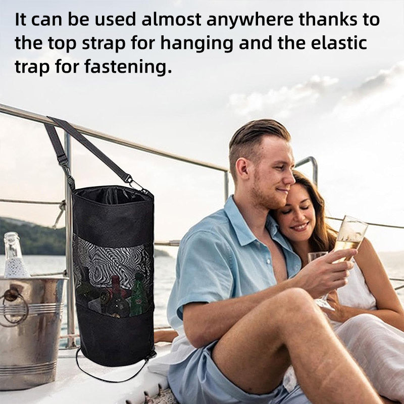 Large Marine Garbage Bag for Boat with Hook and Mesh Design