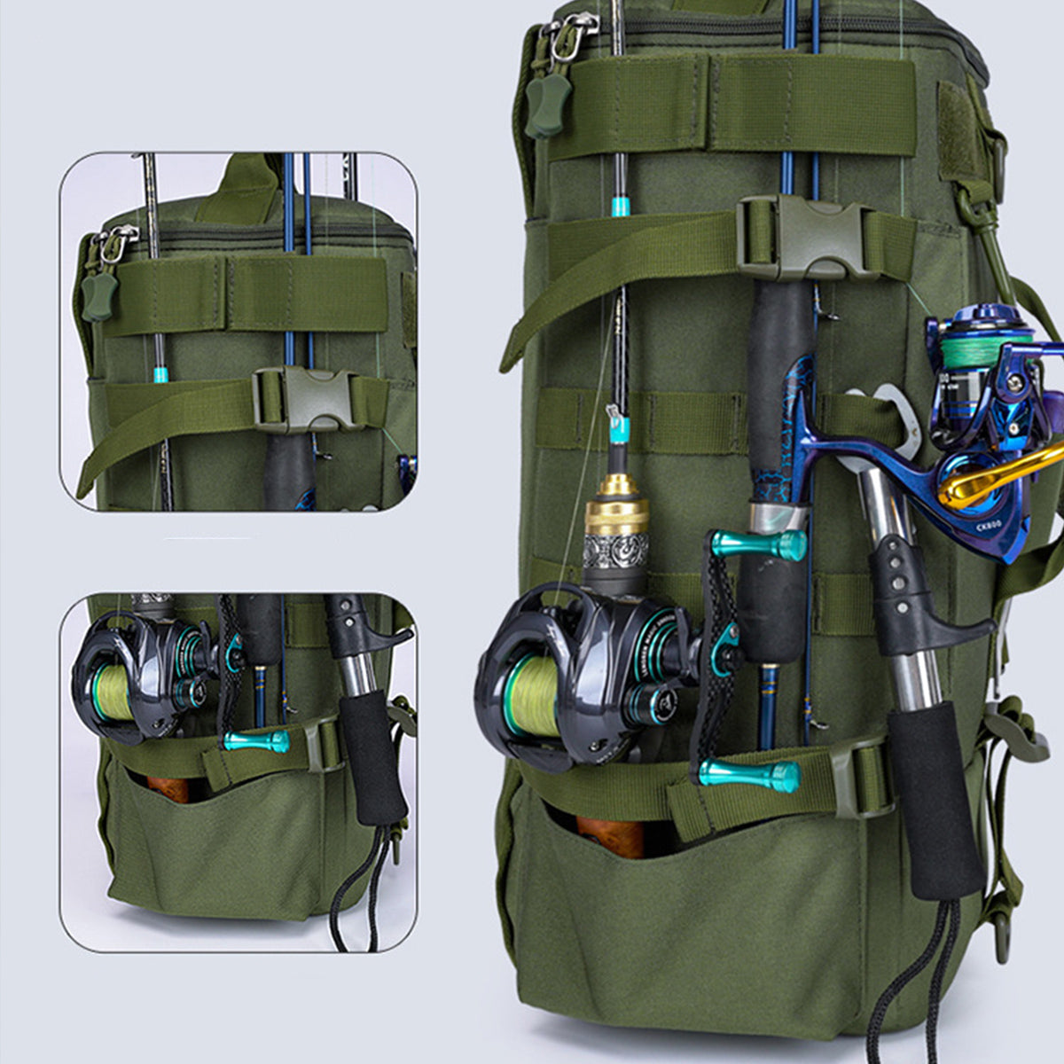 Multifunctional Waterproof Fishing Bag Large Capacity Oxford Tackle Storage