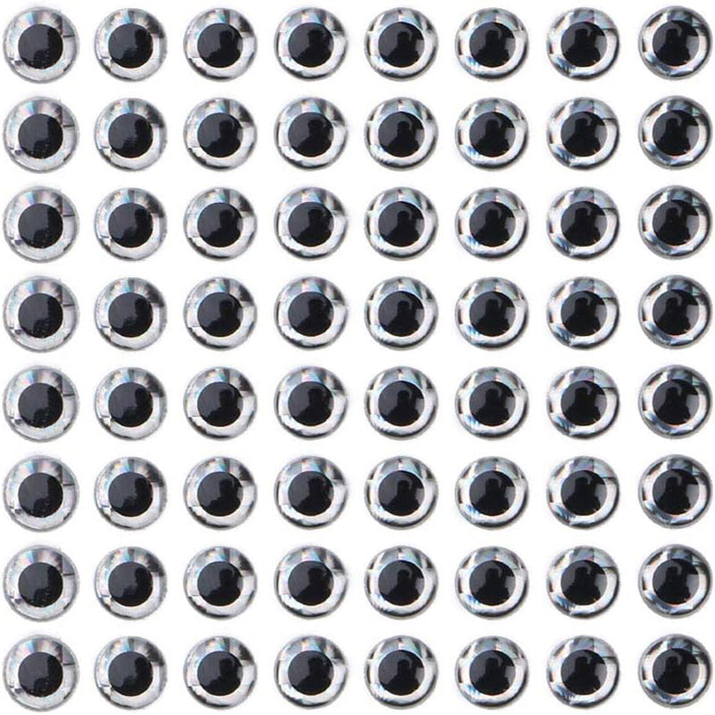 3D Holographic Fishing Lure Eyes Adhesive Soft Molded For Fly Tying
