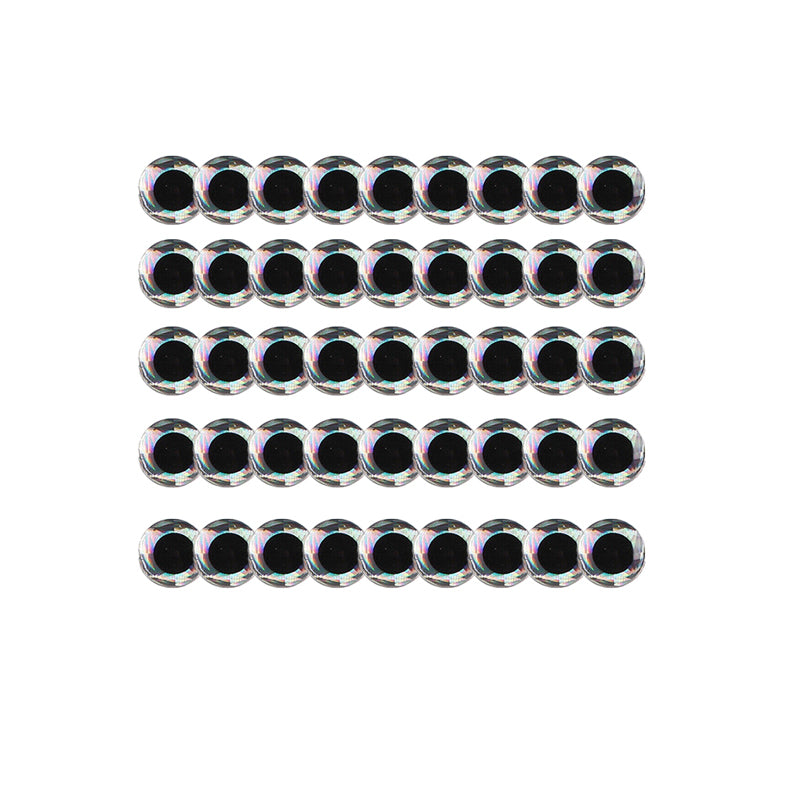 3D Holographic Fishing Lure Eyes Adhesive Soft Molded For Fly Tying