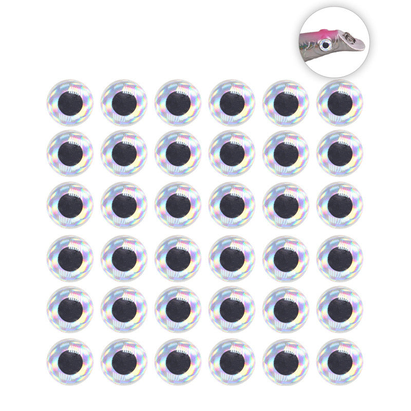3D Holographic Fishing Lure Eyes Adhesive Soft Molded For Fly Tying