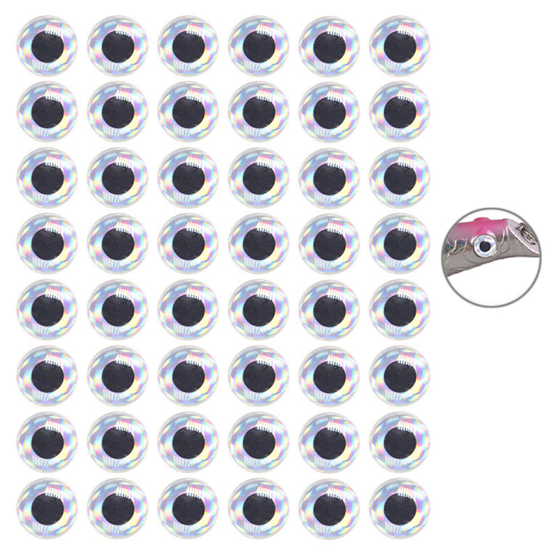 3D Holographic Fishing Lure Eyes Adhesive Soft Molded For Fly Tying