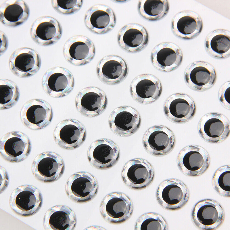 3D Holographic Fishing Lure Eyes Adhesive Soft Molded For Fly Tying
