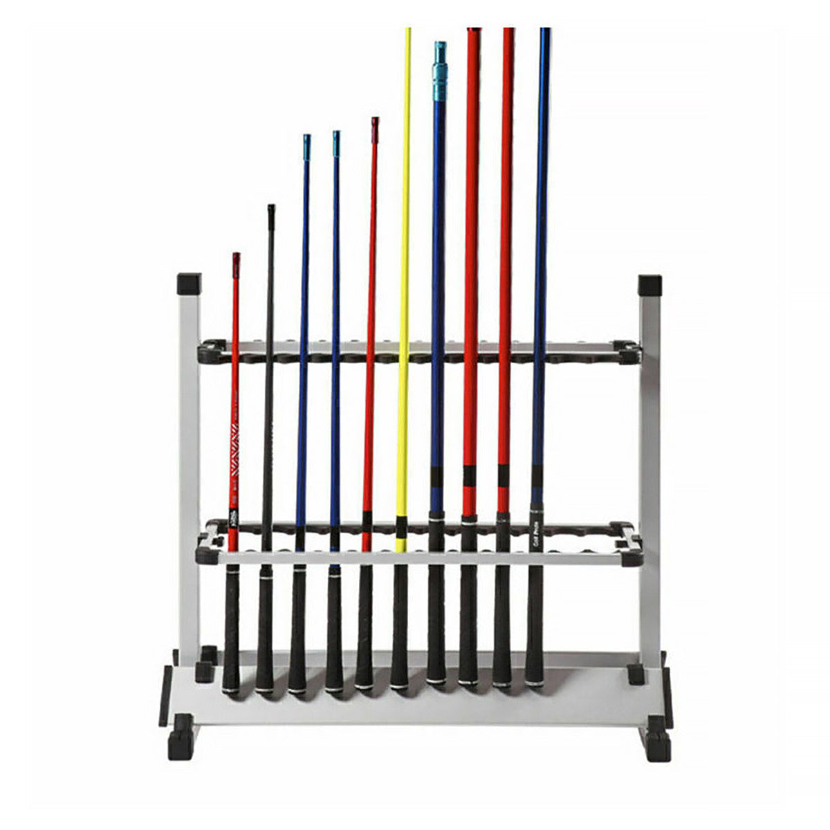 24-Hole Aluminum Fishing Rod Rack with EVA Foam for All Rod Types