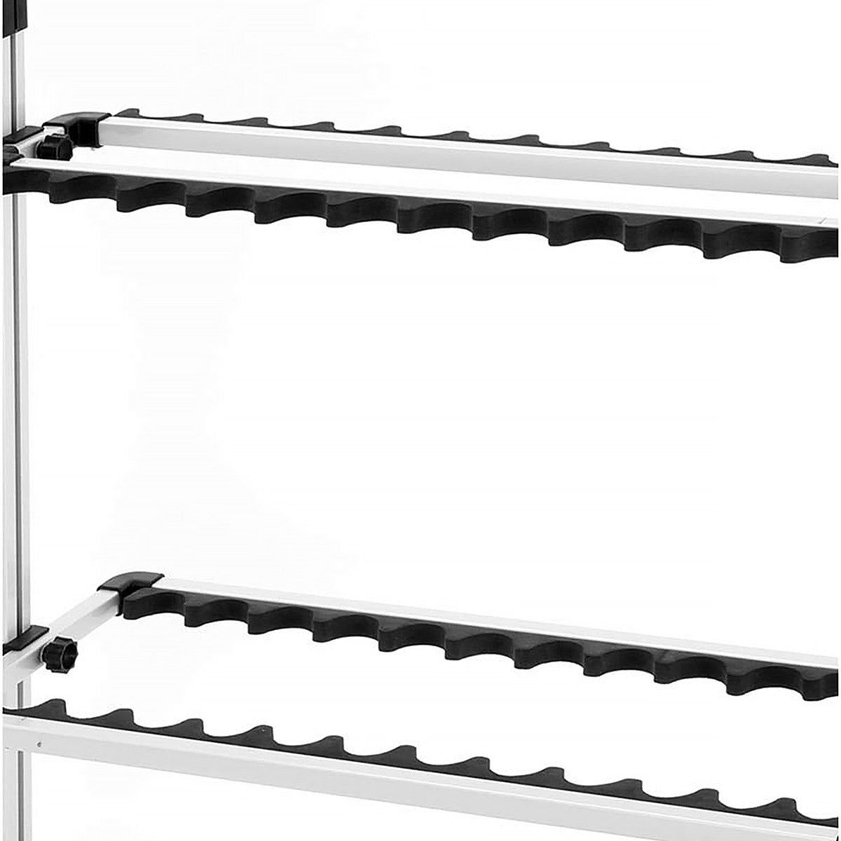 24-Hole Aluminum Fishing Rod Rack with EVA Foam for All Rod Types