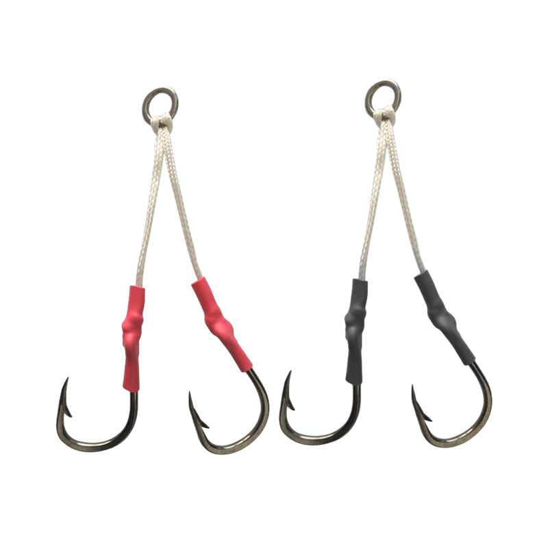4PCS Twin Assist Jig Hooks for Micro & Slow Pitch Jigs