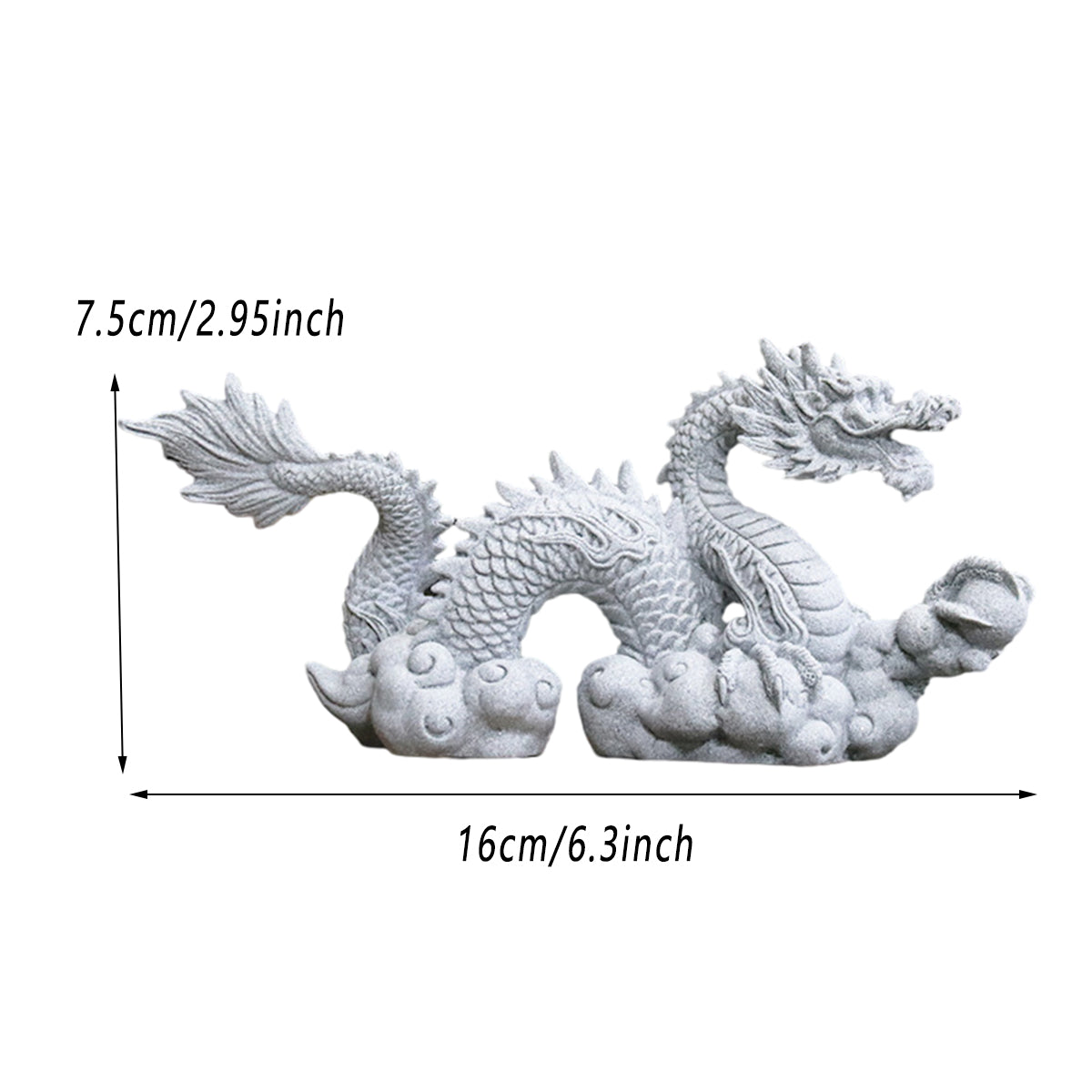 Imitation Lapis Lazuli Dragon Ornament Handcrafted Decorative Statue