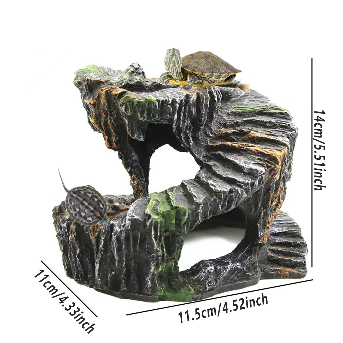 Spiral Turtle Platform Resin Climbing Decoration For Reptile Habitat