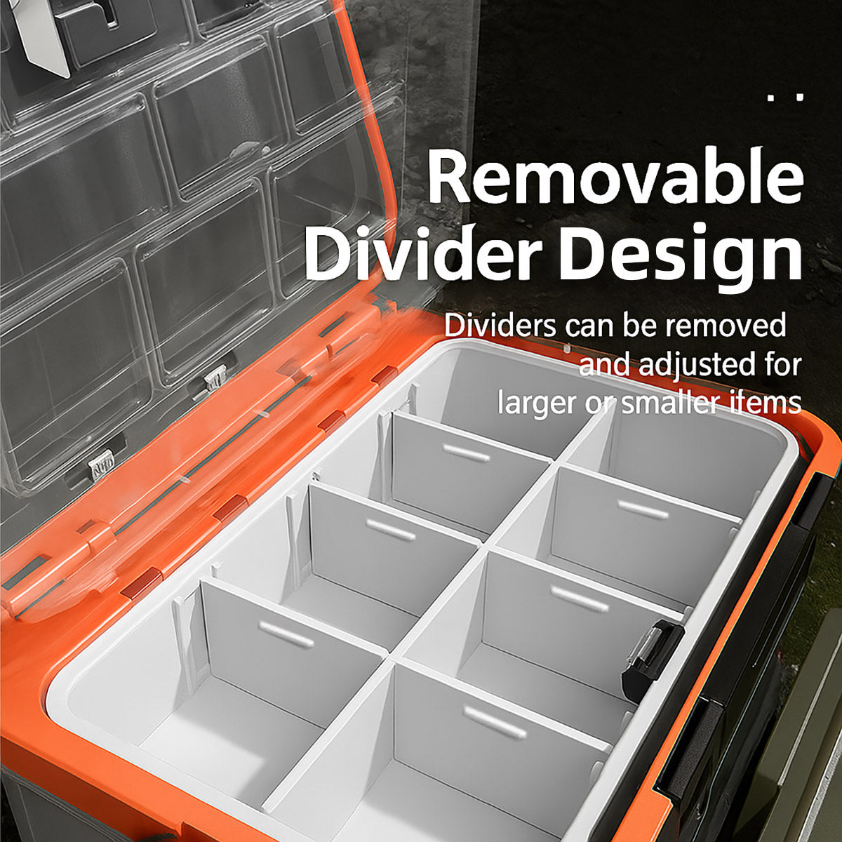 Fishing Accessory Storage Box Durable Plastic With Dividers