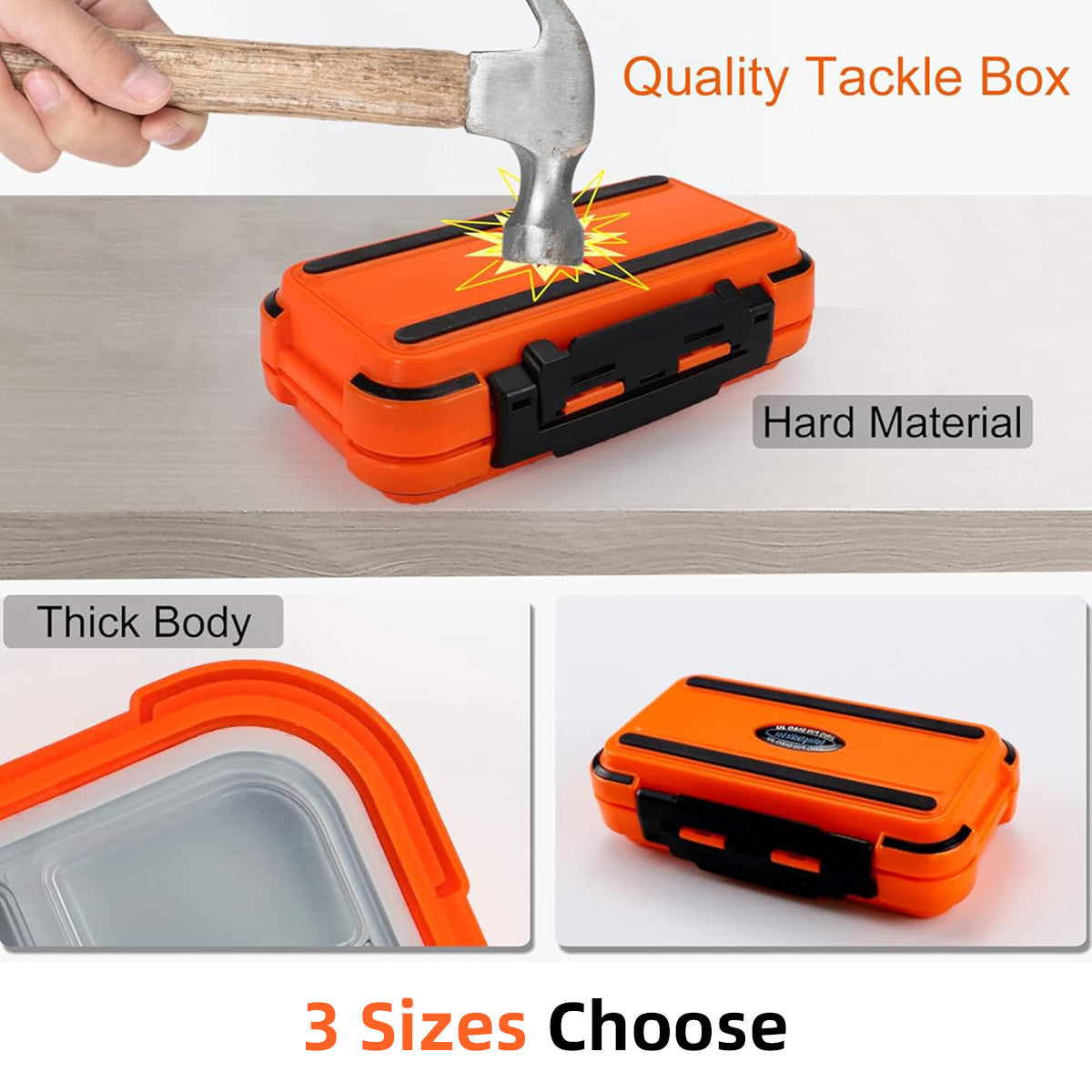 Fishing Accessory Storage Box Durable Plastic With Dividers
