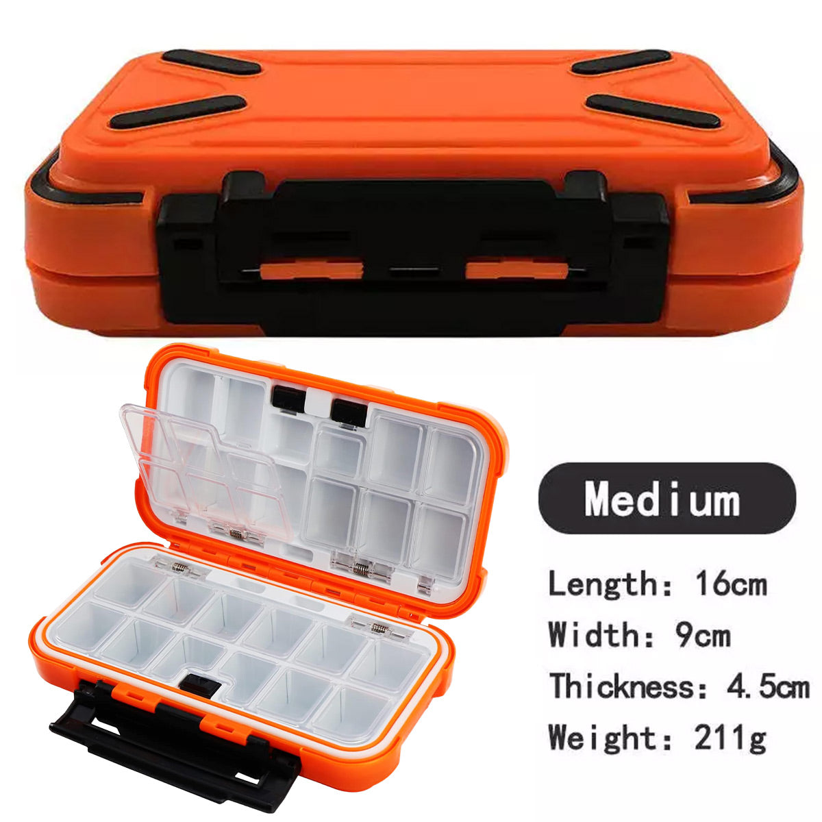 Fishing Accessory Storage Box Durable Plastic With Dividers