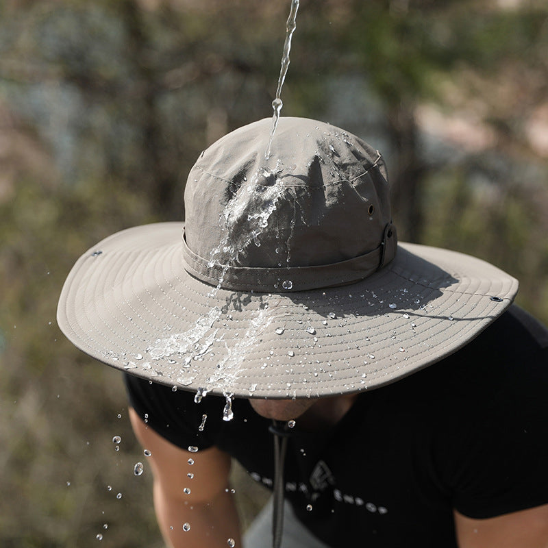 Outdoor Sun Hat with Wide Brim UV Protection and Mesh Ventilation