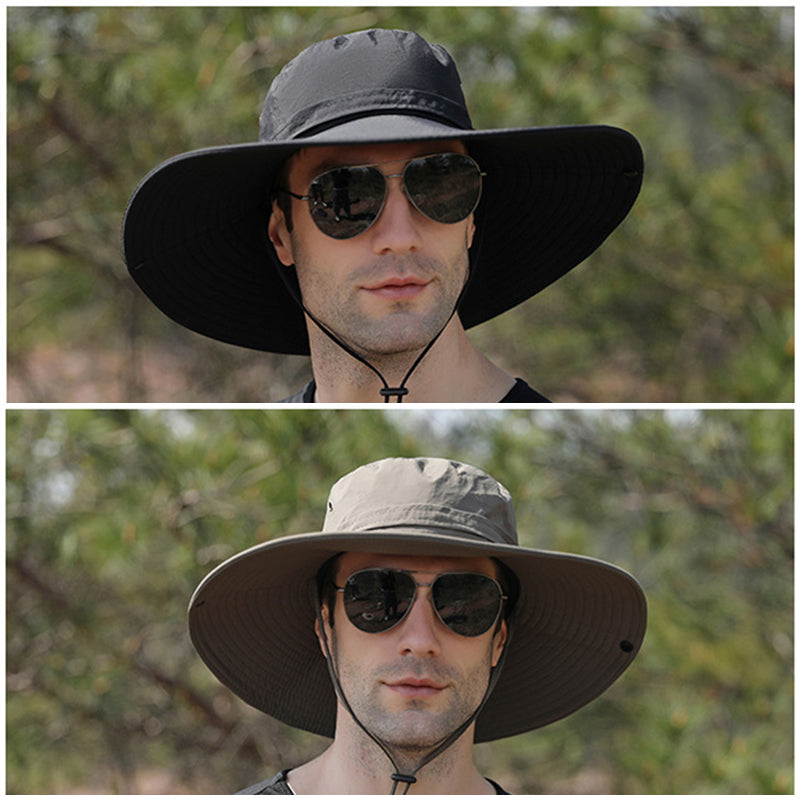 Outdoor Sun Hat with Wide Brim UV Protection and Mesh Ventilation