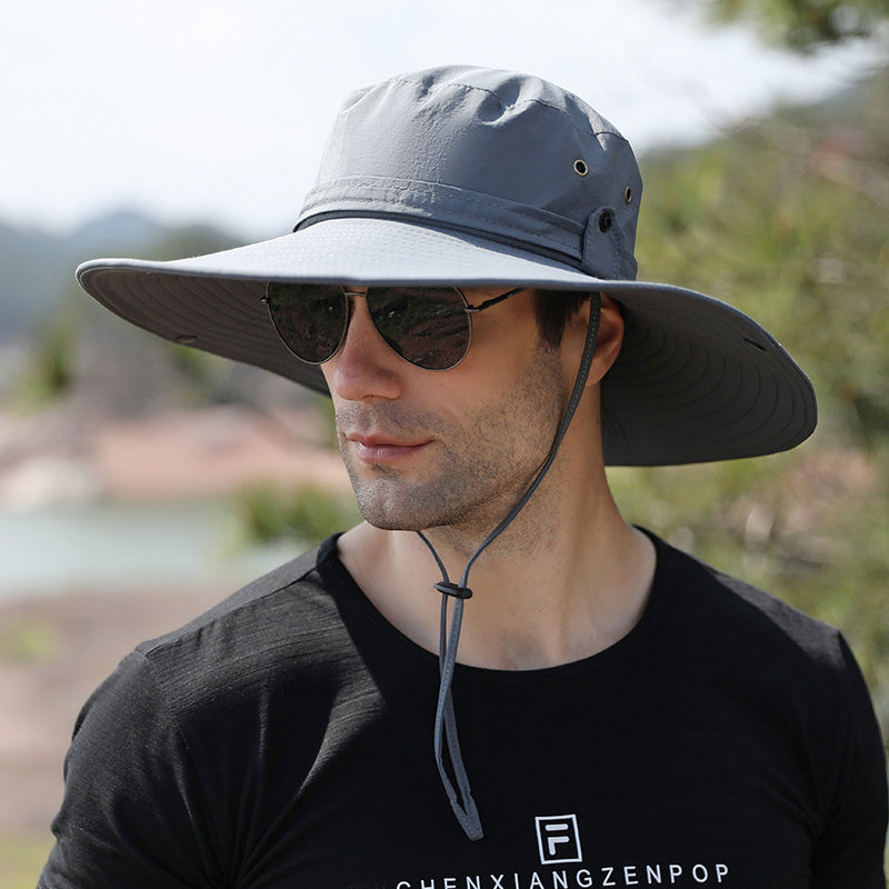 Outdoor Sun Hat with Wide Brim UV Protection and Mesh Ventilation