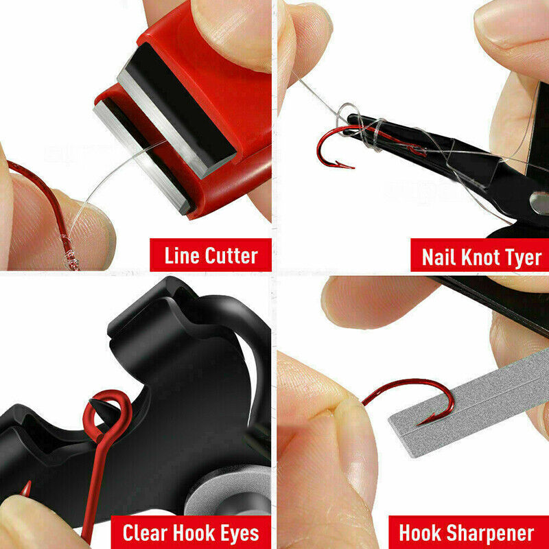4-in-1 Quick Knot Tool with Fishing Zinger Retractor for Anglers