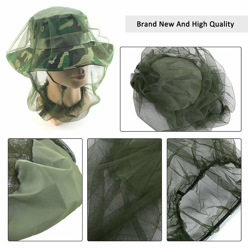 4PCS Bee Keeper Veil Mesh Hat Net Mosquito Insect Protection Hood