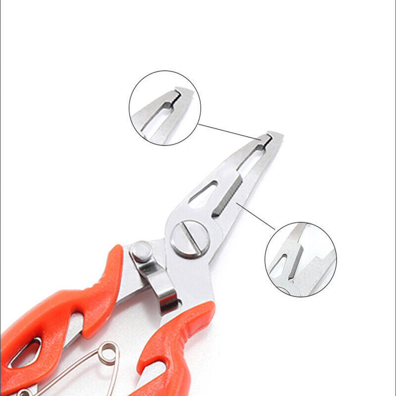 Stainless Steel Fishing Pliers Multi-Tool for Line Cutting & Hook Removal