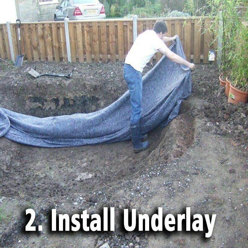 Durable PVC Fish Pond Liner Waterproof Garden Pool Base Sheet 2.5x3m