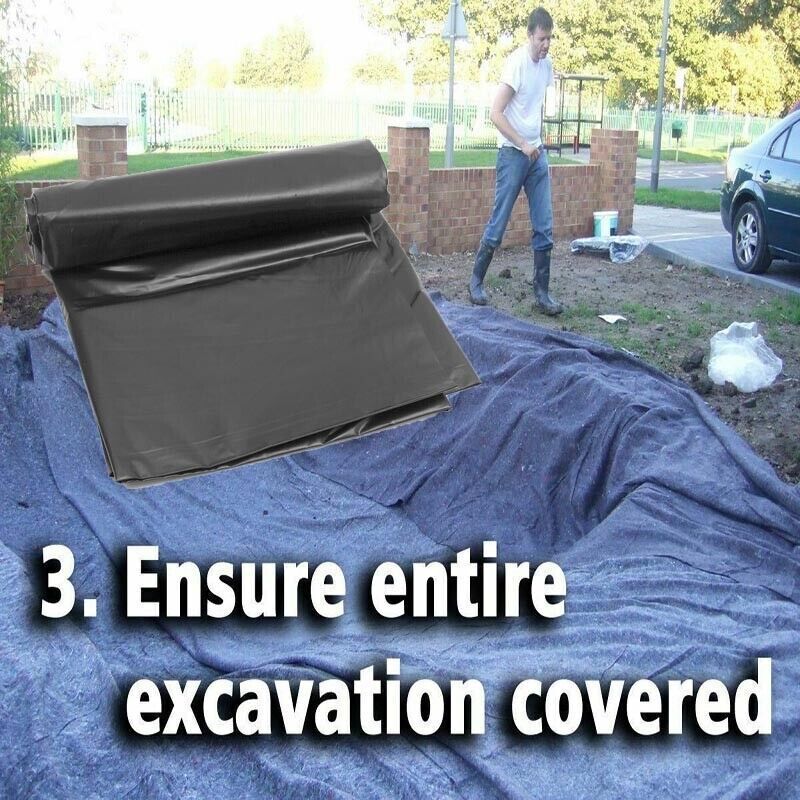 Durable PVC Fish Pond Liner Waterproof Garden Pool Base Sheet 2.5x3m
