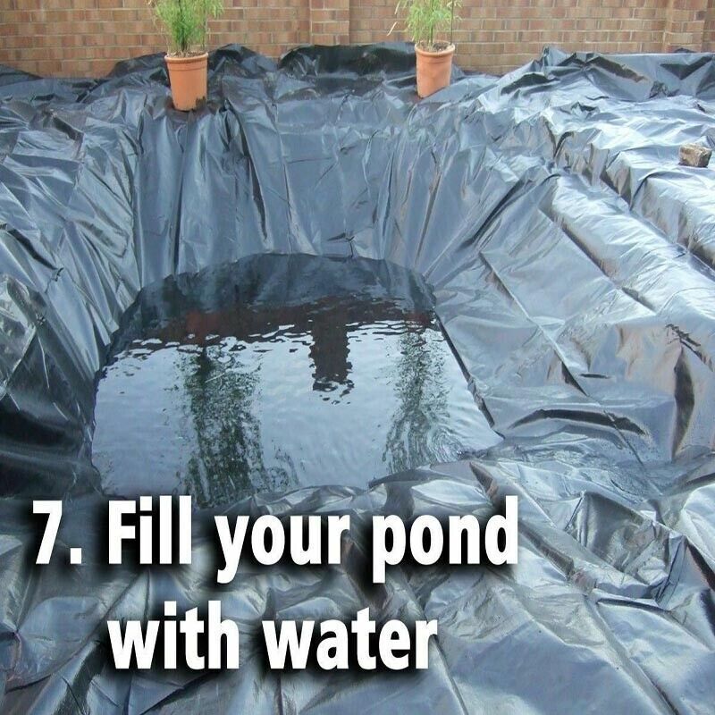 Durable PVC Fish Pond Liner Waterproof Garden Pool Base Sheet 2.5x3m