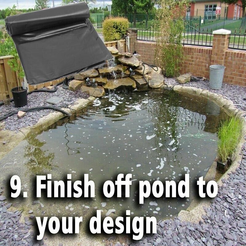 Durable PVC Fish Pond Liner Waterproof Garden Pool Base Sheet 2.5x3m