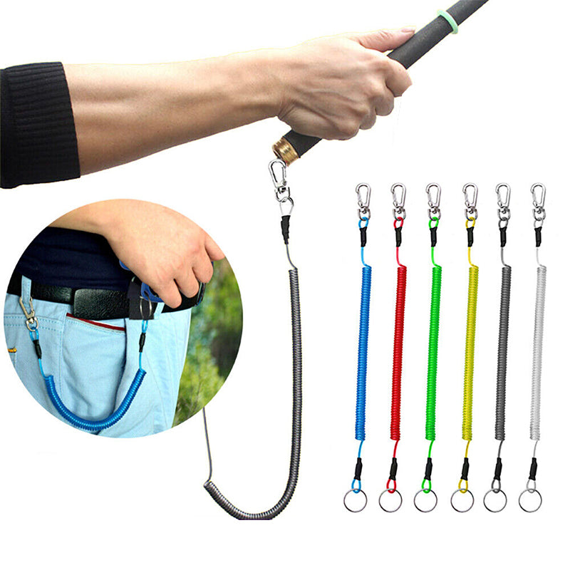 6PCS Fishing Lanyard Safety Rope Set Tool Tether with Clip