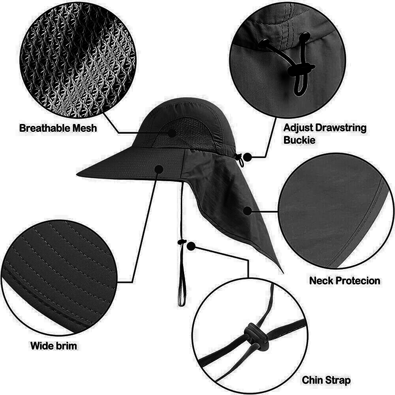 Flat Cap Adjustable Outdoor Hat For Men Women All Seasons