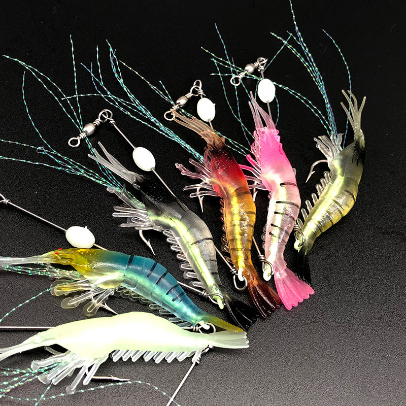 Soft Plastic Fishing Lures 6PCS Glow Eyes Bait for Bream Flathead Whiting