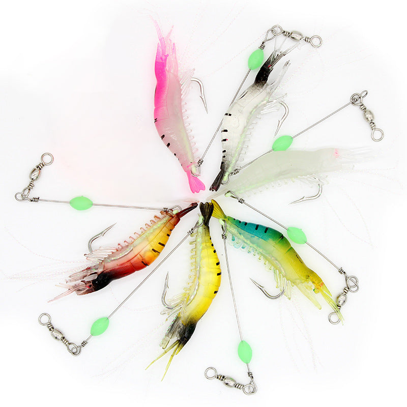 Soft Plastic Fishing Lures 6PCS Glow Eyes Bait for Bream Flathead Whiting